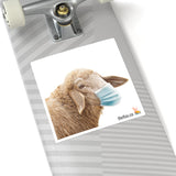 Masked sheep square sticker