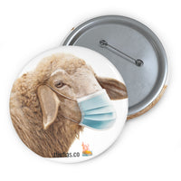 Masked sheep pin