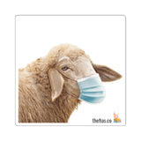 Masked sheep square sticker