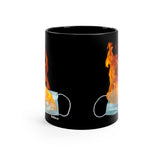black flaming mask mug (11oz)
