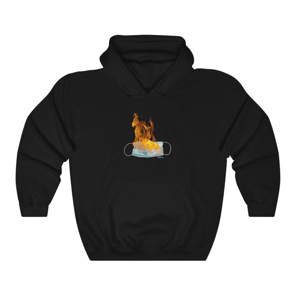 flaming mask hoodie