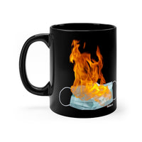 black flaming mask mug (11oz)