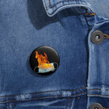 flaming mask pin